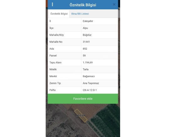 Büğdüz Mah. Alpu Satılık Tarla |  1194M2 200.000Tl Resim-2