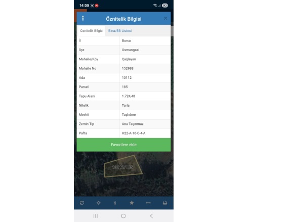 Çağlayan Mah. Osmangazi Satılık Tarla |  1724M2 3.250.000Tl Resim-5