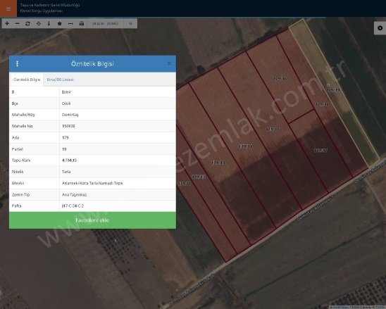 Demirtaş Mah. Dikili Satılık Tarla |  61000M2 58.000.000Tl Resim-5