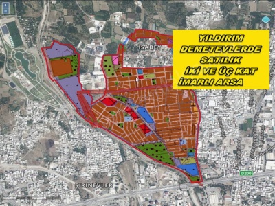 Yıldırım Demetevlerde Müstakil Tapulu Satılık Arsa İkikat İmarlı 142M2 Köşe Demetevler Mah