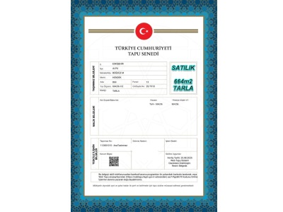 Eskişehir Alpu Büğdüz Mah De Fırsat Satılık Tarla 664M2