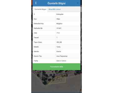 Field For Sale in  Turkey, Eskisehir, Alpu, Bugduz neighborhood , 302 m2