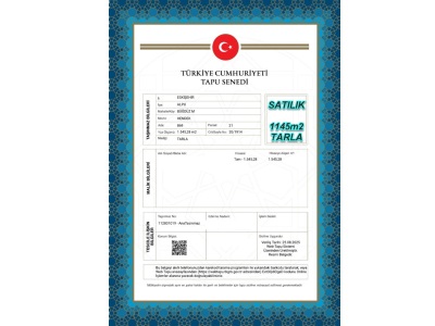 Eskişehir Alpu Büğdüz Mah De Fırsat Satılık Tarla 1548M2