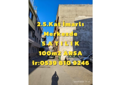 Bursa Yıldırım 152Evler Mahallesi Merkezde Satılık Arsa 2 5 İmarlı 100M2 Mah