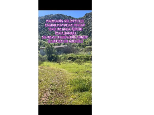 Selimiye Mah. Marmaris Satılık Müstakil Ev |  2+1 Oda | 66M2 12.500.000Tl | Yüksek Giriş | Soba | 1 Banyo | 2 Yatak Odası Resim-1