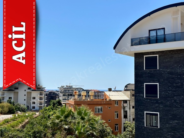 Oba Mah. Alanya Acil Satılık Daire |  1+1 Oda | 55M2 75.000€ Eşyalı  | 3. Kat | Klima | 1 Banyo | 1 Yatak Odası Resim-2