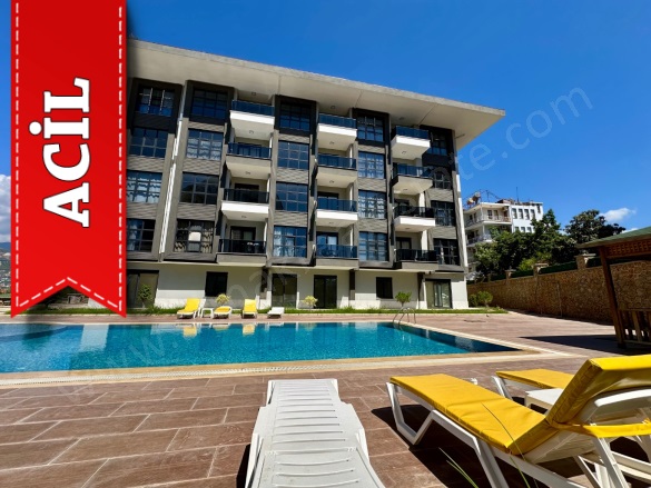 Oba Mah. Alanya Acil Satılık Daire |  1+1 Oda | 55M2 75.000€ Eşyalı  | 3. Kat | Klima | 1 Banyo | 1 Yatak Odası Resim-3