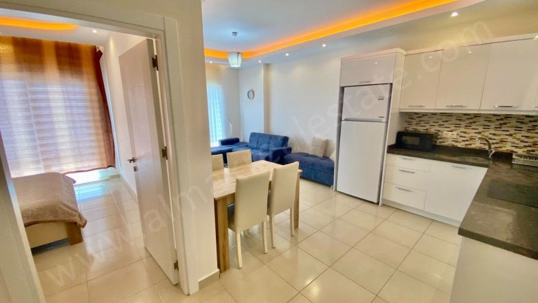 Mahmutlar Mah. Alanya Satılık Daire |  1+1 Oda | 65M2 83.000€  Krediye Uygun  Eşyalı  | 5. Kat | Klima | 1 Banyo | 1 Yatak Odası Resim-1