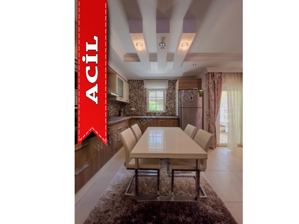 İncekum Mah. Alanya Acil Satılık Villa |  3+1 Oda | 140M2 185.000€  Krediye Uygun  Eşyalı  | Tripleks | Klima | 2 Banyo | 3 Yatak Odası Resim-5