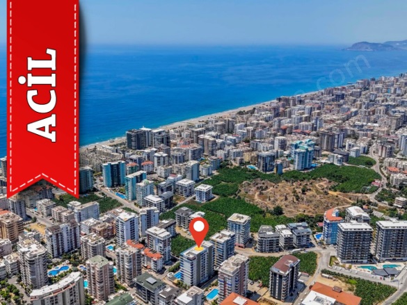 Mahmutlar Mah. Alanya Acil Satılık Daire |  2+1 Oda | 105M2 125.000€ Eşyalı  | 7. Kat | Klima | 2 Banyo | 2 Yatak Odası Resim-1