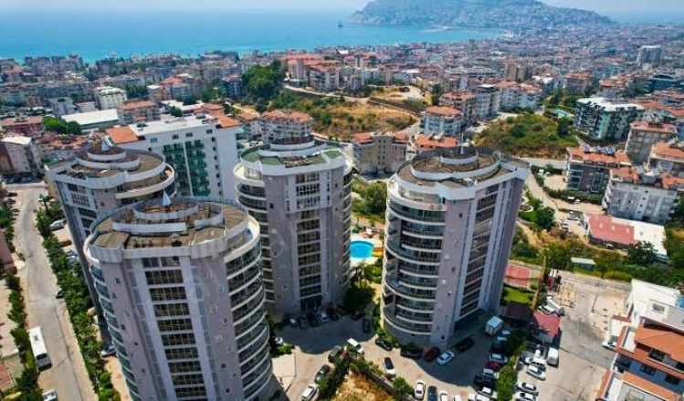 Alanya Oba Da Satılık Daire Deniz Manzaralı 1+1 Full Eşyalı Veste Garden Rezdans Cikcilli Mah
