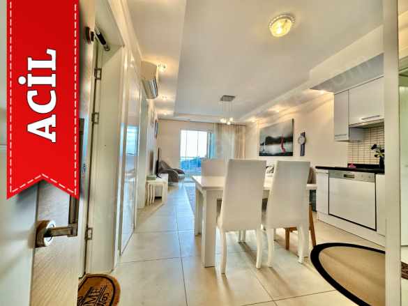 Alanya Oba Da Satılık Daire Deniz Manzaralı 1+1 Full Eşyalı Veste Garden Rezdans Cikcilli Mah