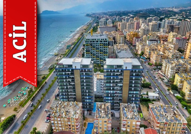 Mahmutlar Mah. Alanya Acil Satılık Daire |  2+1 Oda | 95M2 210.000€ | 7. Kat | Klima Resim-1
