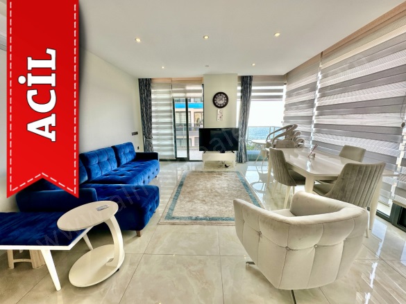 Mahmutlar Mah. Alanya Acil Satılık Daire |  2+1 Oda | 95M2 210.000€ | 7. Kat | Klima Resim-4