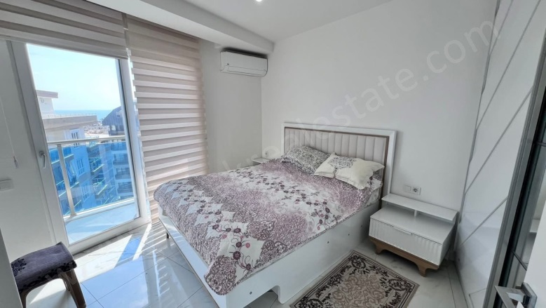 Mahmutlar Mah. Alanya Satılık Daire |  1+1 Oda | 60M2 75.000€ Eşyalı  | 8. Kat | Klima | 1 Banyo | 1 Yatak Odası Resim-5