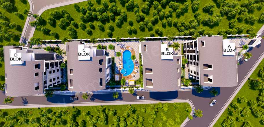 Alanya Oba Da Satılık Daire Gold Rezdans 3+1 Havuzlu Yeni Bina 2025 Mah