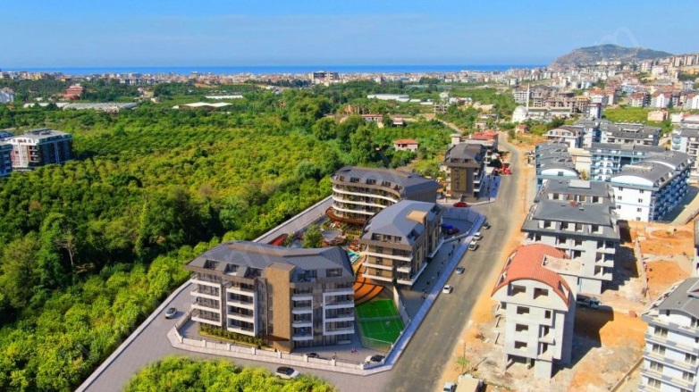 Oba Mah. Alanya Satılık Daire |  1+1 Oda | 50M2 88.000€ | 4. Kat | Klima | 1 Banyo | 1 Yatak Odası Resim-1