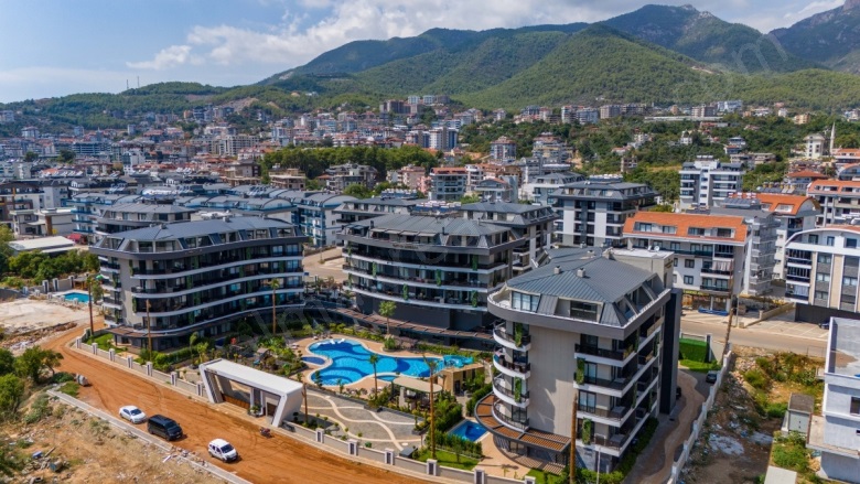 Oba Mah. Alanya Satılık Daire |  1+1 Oda | 50M2 88.000€ | 4. Kat | Klima | 1 Banyo | 1 Yatak Odası Resim-2