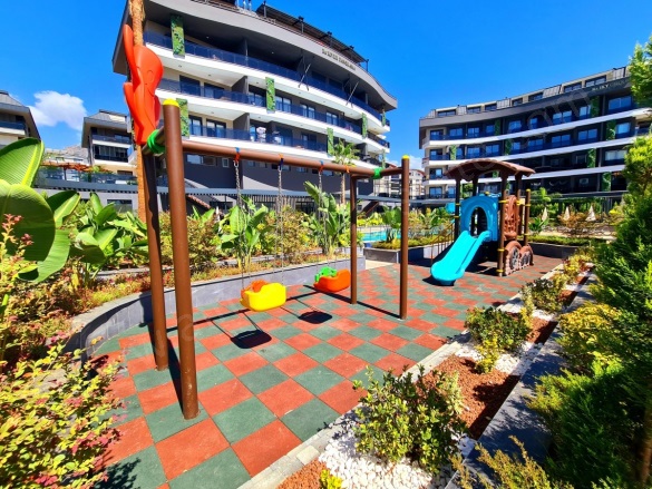 Oba Mah. Alanya Satılık Daire |  1+1 Oda | 50M2 88.000€ | 4. Kat | Klima | 1 Banyo | 1 Yatak Odası Resim-5