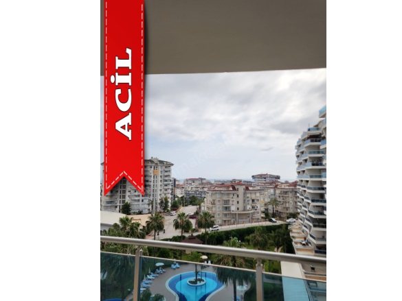 Cikcilli Mah. Alanya Acil Satılık Daire |  1+1 Oda | 58M2 110.000€ | 6. Kat | Klima Resim-3