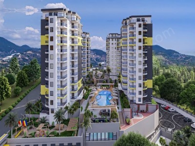 1+1 Mahmutlar Mahallesinde Satılık Daire Alanya Mah