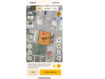 6 333 M2 Konaklı Da Otel İnşaat İçin Satılık Arsa Denize 300 Metre Merkezde Alanya Mah