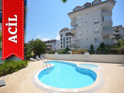 Alanya Da Acil Satılık Daire Oba Mahalesi 1+1 55M2 Full Eşyalı Havuzlu Yekta Apartmanı Mah