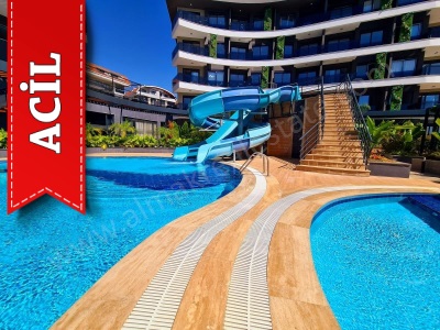 Alanya Da Acil Satılık Daire Oba Mahalesi 1+1 Rıver Panaroma Full Aktiviteli Mah