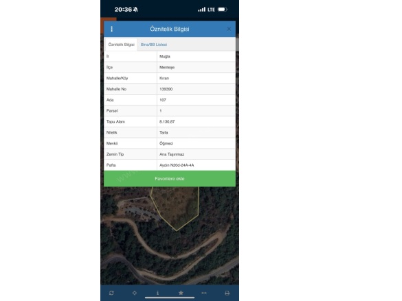 Kıran Mah. Menteşe Satılık Tarla |  8130M2 30.000.000Tl Resim-1