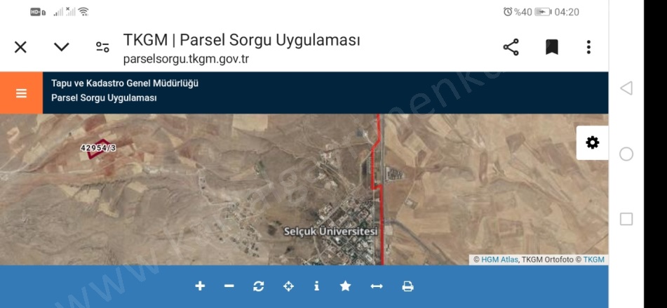 Ardıçlı Mah. Selçuklu Satılık Tarla |  10955M2 5.500.000Tl Resim-3