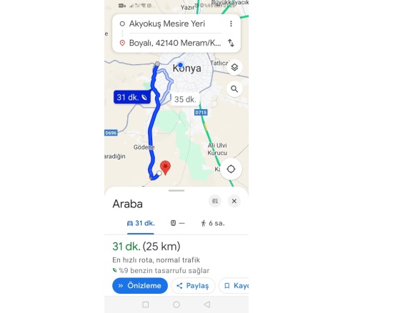 Boyalı Mah. Meram Satılık Tarla |  893M2 225.000Tl İmarlı  Resim-3