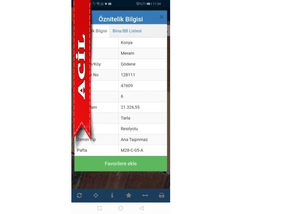 Gödene Mah. Meram Acil Satılık Tarla |  710M2 750.000Tl Resim-3