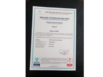 MESLEKİ YETERLİLİK  BELGESİ (SEVİYE-5) (İLK 5 YIL)