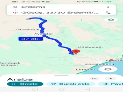 Erdemli Gücüş Mah. Satılık Tarla 1190 M2