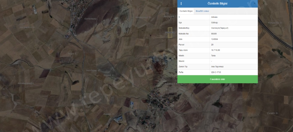 Tepeyurt Mah. Gölbaşı Satılık Tarla | 6.000.000Tl Resim-1