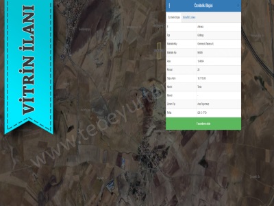 Gölbaşı Tepeyurtda Tek Tapu Satılık Tarla Tepeyurt Mah