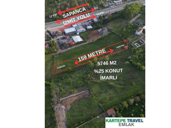 Acısu Mah. Kartepe Satılık Arsa |  5746M2 57.460.000Tl İmarlı  Resim-1