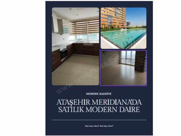 Ataşehir Merıdıanda Satılık Daire Lüks 148 M2 2+1 Barbaros Mah