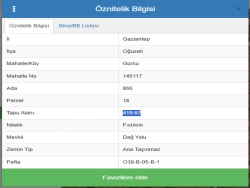 Oğuzeli Gürsu Mah. Satılık Arsa 420 M2