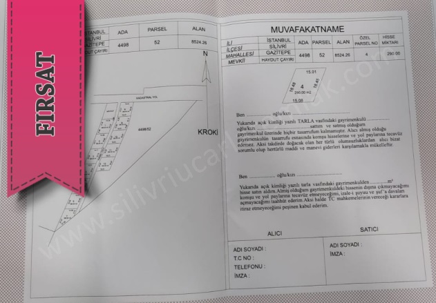 Gazitepe Mah. Silivri Satılık Parsel |  290M2 1.100.000Tl Resim-2