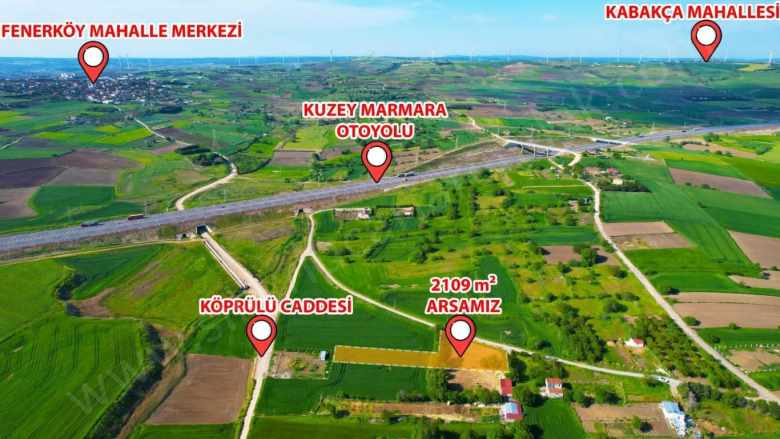 Silivri Fenerköy Mahhallesinde Kömürcü Bağlar Mevkiginde Satılık Tarla 2 110M2 Fener Mah