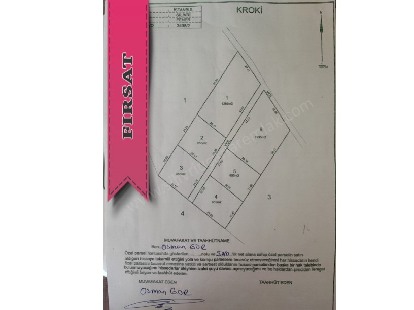 SİLİVRİ FENERKÖY MAHHALLESİNDE SATILIK ARSA 1303M2