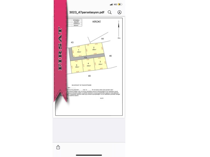 SİLİVRİ KURFALLI MAHHALLESİNDE SATILIK ARSA 290M2