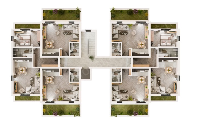 Radanovici Radanovici Satılık Daire |  2+1 Oda | 66M2 189.000€ | 1. Kat | Klima | 1 Banyo | 2 Yatak Odası Resim-3