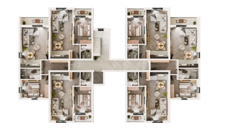 Radanovici Radanovici Satılık Daire |  2+1 Oda | 66M2 189.000€ | 1. Kat | Klima | 1 Banyo | 2 Yatak Odası Resim-4