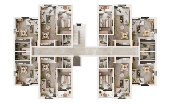 Radanovici Radanovici Satılık Daire |  2+1 Oda | 66M2 189.000€ | 1. Kat | Klima | 1 Banyo | 2 Yatak Odası Resim-5
