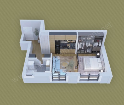 Radanovici Radanovici Satılık Daire |  1 Oda | 35M2 99.000€ | Zemin Kat | Klima | 1 Banyo Resim-2