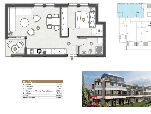 Herceg Novi Herceg Novi Satılık Daire |  1+1 Oda | 42M2 145.000€ | 1. Kat | Klima | 1 Banyo | 1 Yatak Odası Resim-5