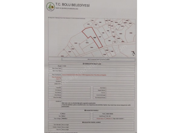 Piroğlu Yaylası Mah-Piroğlu Köyü. Bolu Satılık Tarla |  5099M2 11.000.000Tl Resim-2