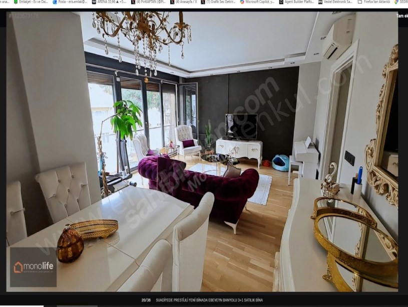 SUADİYEDE PRESTİJLİ YENİ BİNADA EBEVEYN BANYOLU İSKANLI 3+1 SATILIK BİNA